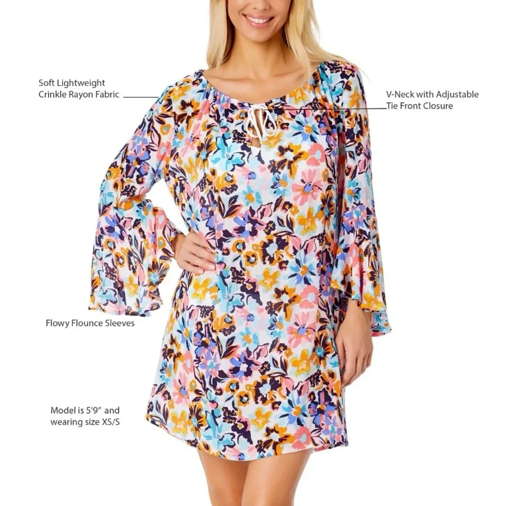 Anne‎ Cole Limited Edition Women's Floral Swim Cover-Up Size XL/XXL